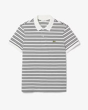 LACOSTE Classic Fit Striped Petit Piqué Polo PH0871-51-7XI BLACKBIRD -MEDIUM