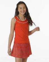 Collette Youth Girls' Scoop Neck Top Coral Size: (Age 7-8) Medium