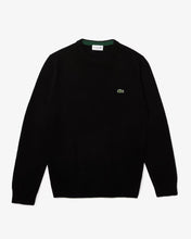 LACOSTE Men's Crew Neck Wool Sweater AH1988-51-031 BLACK - MEDIUM