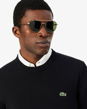 LACOSTE Men's Crew Neck Wool Sweater AH1988-51-031 BLACK - MEDIUM