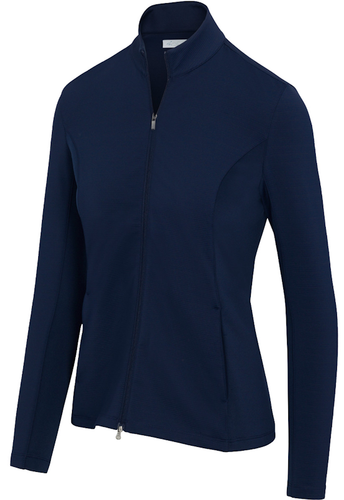 Greg Norman Ladies OTTOMAN RIB LAYER L/S Full Zip Golf Jacket G2S24J072 Navy Size: Medium