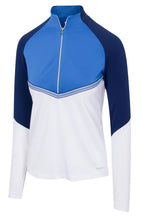 GREG NORMAN CONCORD L/S BA POLO 1/2 ZIP G2S25K805 AEGEAN BLUE