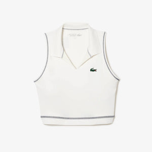 Lacoste Women’s Sport Polo Style Sports Bra IF4913 CW 70V White Size: Small