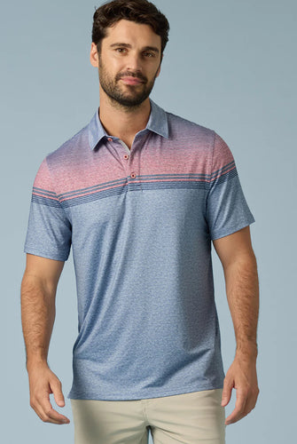 Flag & Anthem MVP Polo M-COREKT2053 Blue Red Stripe Combo