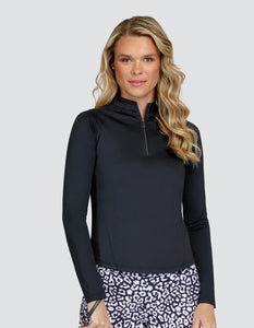 Tail Ladies Golf Darcey Long Sleeve 1/4 Zip Polo GR0808-9002 Onyx Size: X-Large