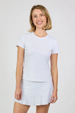 Sofibella SHORT SLEEVE - WHITE STRIPES 2538WSTWHT Color: White Size: Small