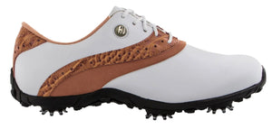 FootJoy Womens Lopro Collection Golf Shoes White/Tan - 93926 Size: 6M