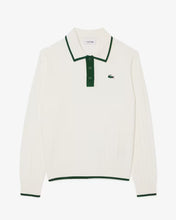 LACOSTE Women's Polo Collar Stretch Golf Sweater AF8544 CW XON -SMALL