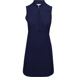 Greg Norman Tech Warp-Knit Sleeveless Zip Navy Dress G2S24K413 Size: Medium
