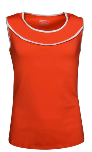 Collette Youth Girls' Scoop Neck Top Coral Size: (Age 7-8) Medium