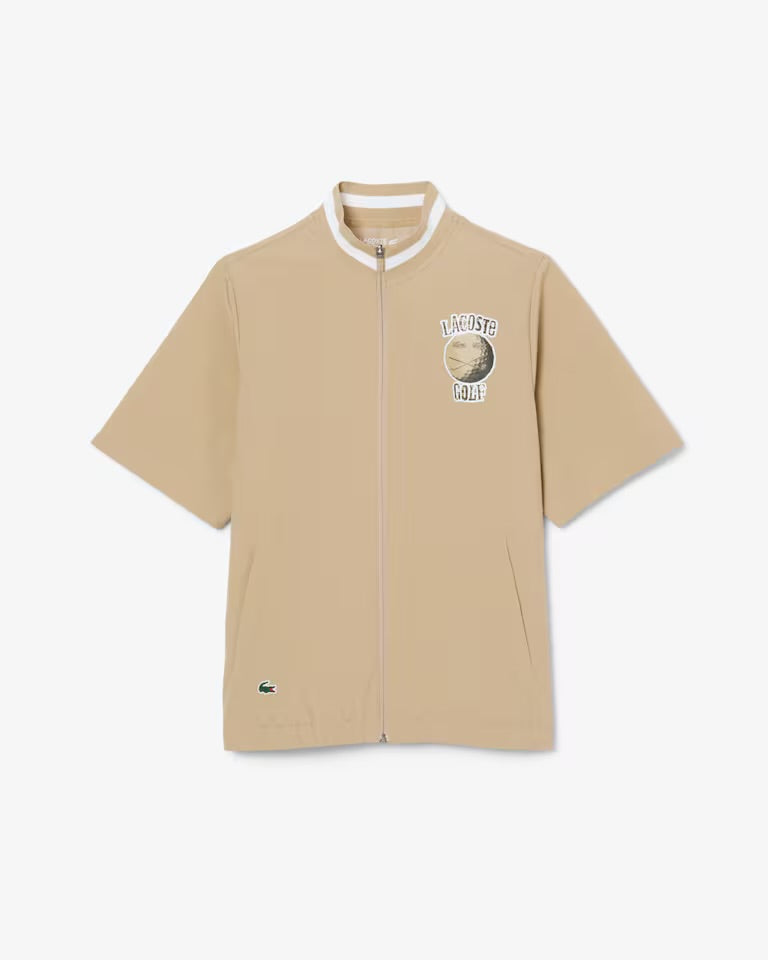 Lacoste Men’s Windbreaker Stretch Golf Jacket BH8945 CW 02S Beige Size: (50) Large