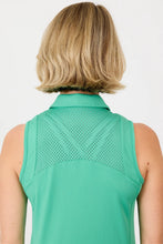 Sofibella MESH SLEEVELESS POLO - NANTUCKET 2498NAKALP Color: Alpine Size: Small