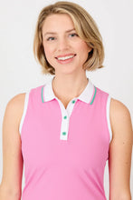 Sofibella SLEEVELESS POLO - NANTUCKET 2540NAKPRE Color: Preppy Pink Size: Small