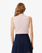 LACOSTE Women's Slim Fit L.12.D Sleeveless Stretch Polo PF5445 51 ADY LIGHT PINK-SMALL
