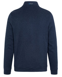Greg Norman LINED QUARTER-ZIP WIND SWEATER G7S24S136 Navy Heather Size: Large