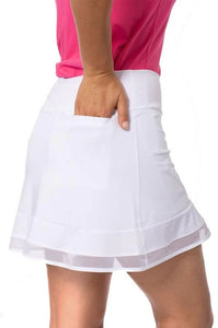 Golftini Pull On Tech Skort White Top Golf GT19TGWH White Size: X-Large