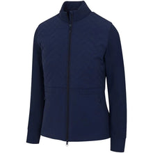 Greg Norman Womens Mix Media Embossed Golf Jacket G2F25J076 NAVY -MEDIUM