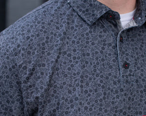 Flag & Anthem Cobbtown Floral Print Performance M-COREKT1606 Charcoal