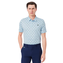 LACOSTE Regular Fit Printed Golf Polo DH5175 Light Blue/Blue EPI-MEDIUM