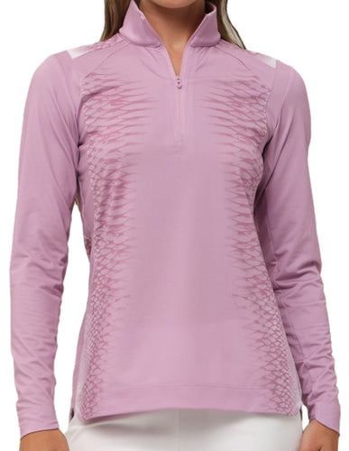 Dunning Alana Ventilated Quarter Zip Mauve Desert D2F24K132