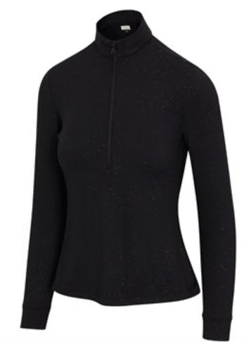 Greg Norman Stardust 1/2 Zip Outerwear Pullover G2F24K418 Black Size: Medium