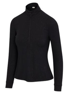 Greg Norman Stardust 1/2 Zip Outerwear Pullover G2F24K418 Black Size: Medium