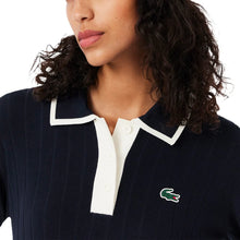 LACOSTE Polo Collar Stretch Golf SweaterAF8544-SS25 HHW NAVY/WHITE -SMALL