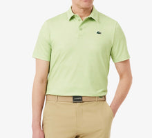 Lacoste Men's Regular Fit Printed Golf Polo Shirt Vert / Blanc DH4825 CW3IG -Medium