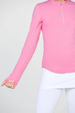 Sofibella HALF ZIP LONG SLEEVE - UV COLORS 2620NROA Color: Rosa Size: Medium