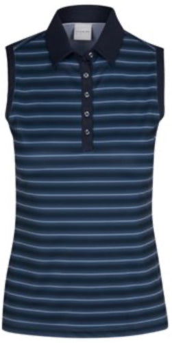 Dunning HAILEY JERSEY PERFORMANCE SLEEVELESS POLO D2S23K269 Navy Halo Size: Small