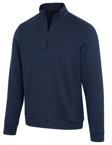 Greg Norman LINED QUARTER-ZIP WIND SWEATER G7S24S136 Navy Heather Size: Large