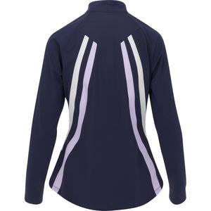 Greg Norman Womens Solar XP Tropic Warp-Knit Full Zip Golf Jacket G2S24K807 Navy Size: Medium