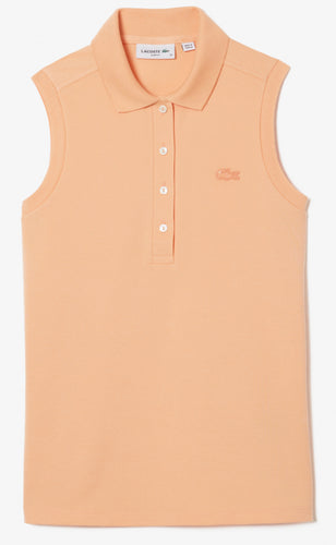 Lacoste Sleeveless Stretch Polo PF5445 IXY Light Orange Size: Medium