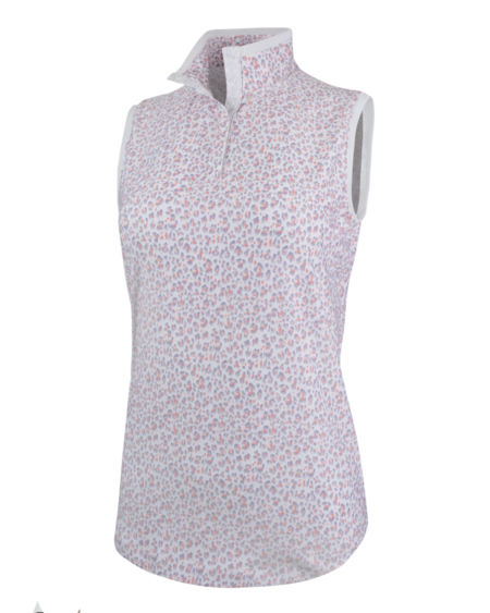 Ladies Ahead Sandpiper Sleeveless Print Polo KF60