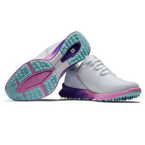 FootJoy Womens Fuel Sport Golf Shoes - White/Purple 90547