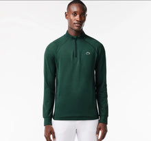 LACOSTE Men's Technical Fleece Golf Sweatshirt SH5221 CW RIB GREEN -MEDIUM