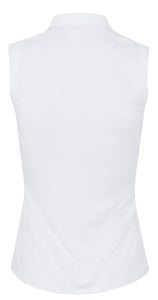 Dunning Freya Jersey Performance Sleeveless Polo D2F24K434- White Size: Med