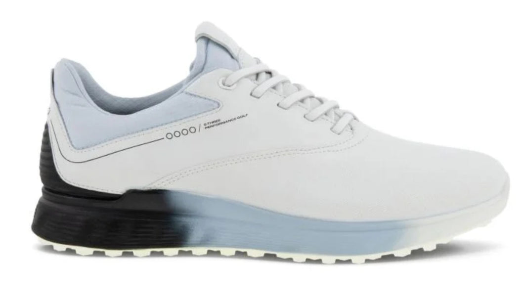 ECCO Men’s S-Three BOA Golf Shoes White/Black 10295460616 Size: 7/7.5