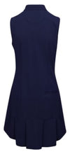 Greg Norman Tech Warp-Knit Sleeveless Zip Navy Dress G2S24K413 Size: Medium