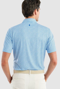 Johnnie-O Tegan Featherweight Printed Golf Polo JMPO5300 Biscayne