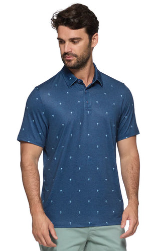 Flag & Anthem MVP Polo M-COREKT1858 OAHU SS PALM PRINT