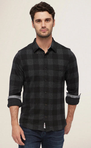 Flag & Anthem HERO STRETCH FLANNEL SHIRT M-HO21WS290 Black/Charcoal Size: Medium