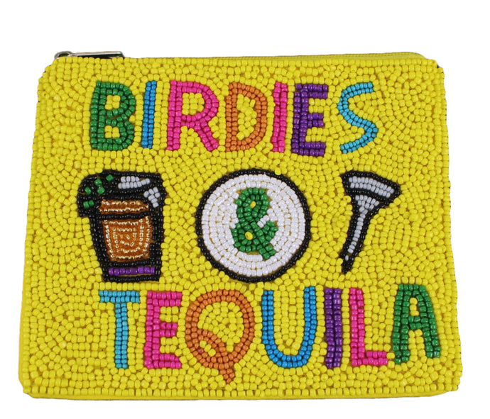 Beaded Golf Wristlet- Birdies & Tequila