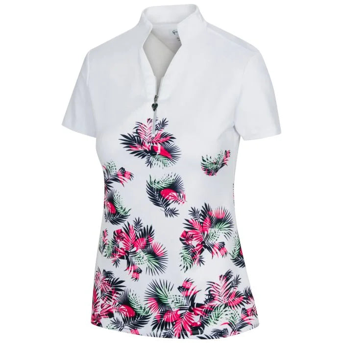 Greg Norman Womens Leilani Golf Polo G2S23K103 White Size: Medium