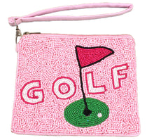 Beaded Golf Wristlet-Pink Golf