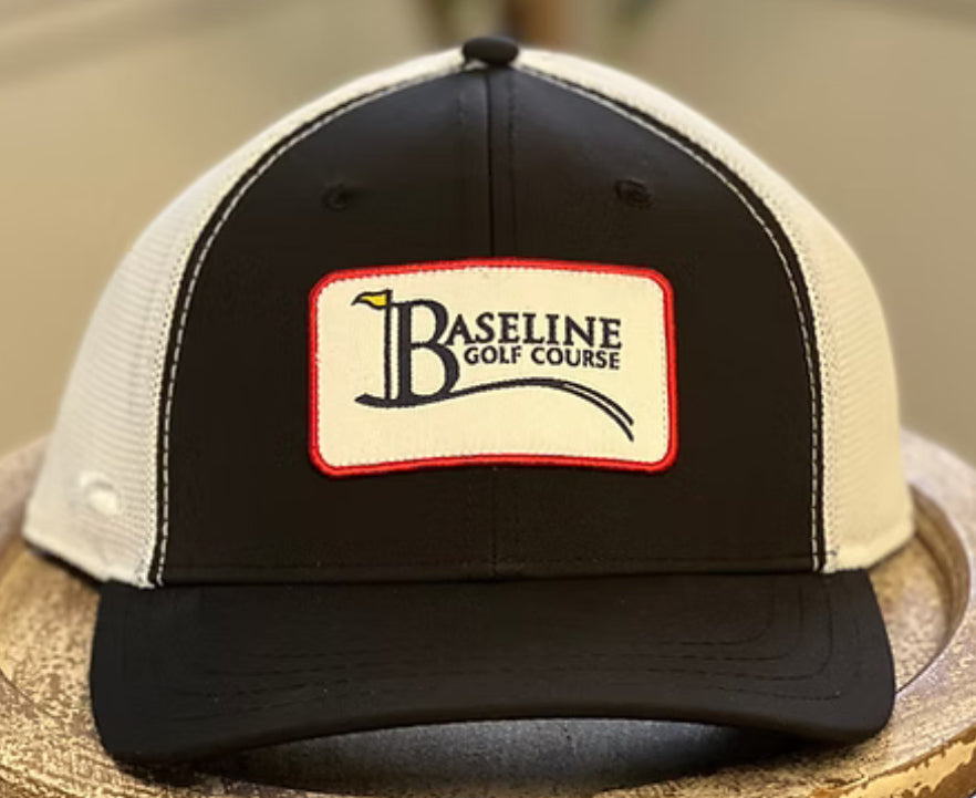 Baseline Mesh Rectangle Logo Baseball Hats