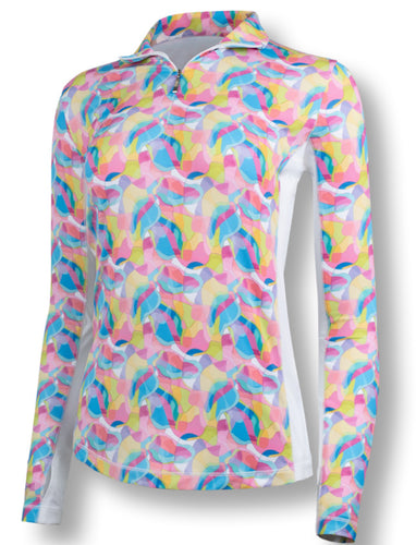 Kate Lord Idalia Performance Print Sun Shirt KA42 7530 Aztec Size: Medium