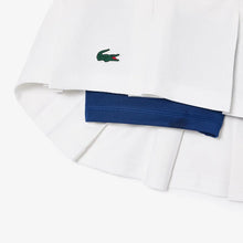 LACOSTE Women's Lined Piqué Tennis Skirt JF0990 51 001 WHITE -SMALL