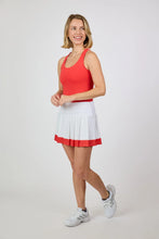 Sofibella PLEATED 14" SKORT - VIVA HIBISCUS 2489VIVWHT Color: White Size: Small