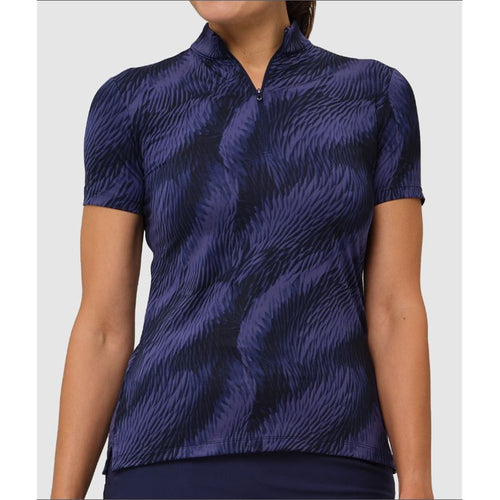 Dunning Rhona Ventilated Performance Shirt Polo Short Sleeve D2F24K432 Night Sky Size: Medium